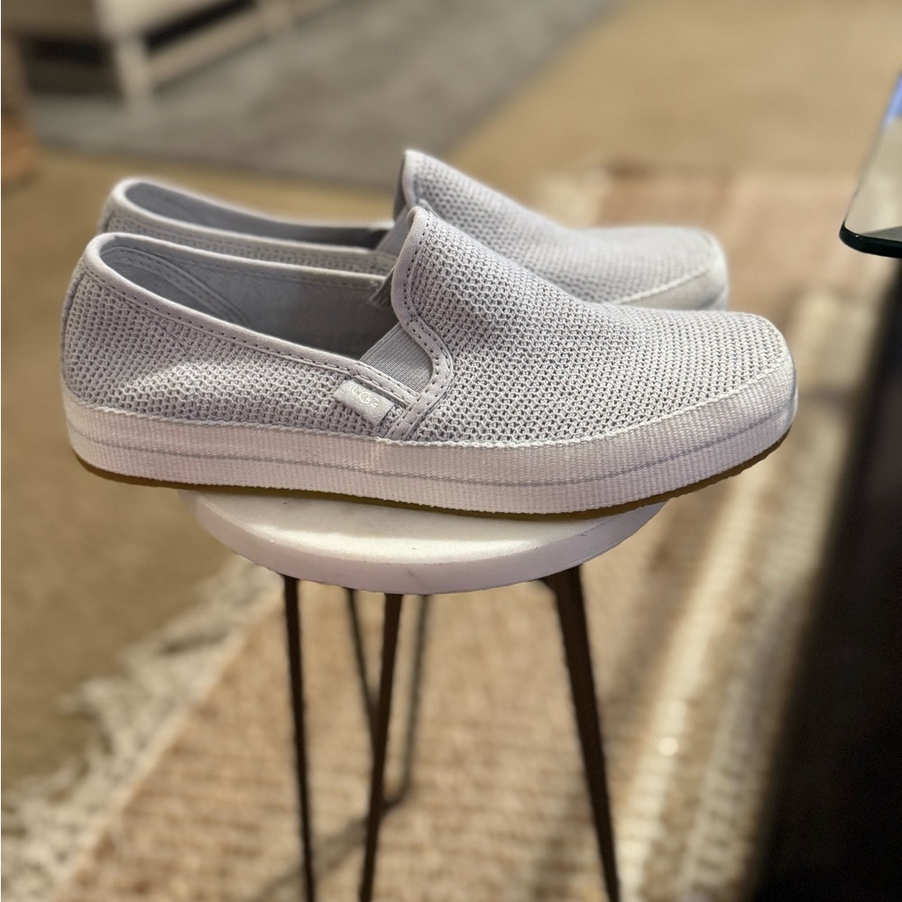 UGG Cream Textured Slip-On Shoes